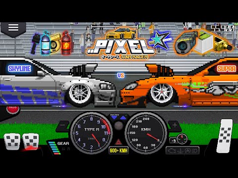 SKYLINE R34 vs SUPRA MK4 Extreme Build in Pixel Car Racer