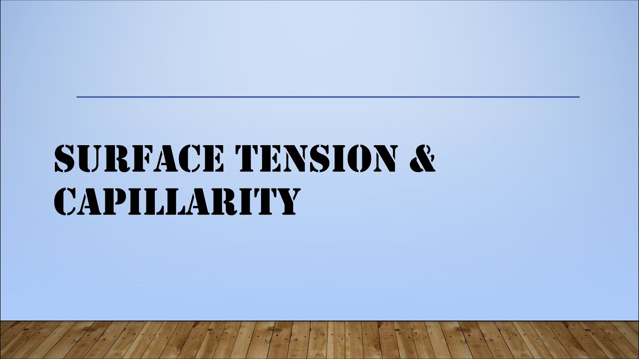 Understanding Surface Tension |  Capillarity | Fluid Mechanics | #subscribe