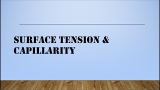Understanding Surface Tension |  Capillarity | Fluid Mechanics | #subscribe