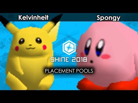 Smash 64:  Kelvinheit (Pikachu) V FN Dishes | Spongy (Kirby) - Shine 2018 Tournament