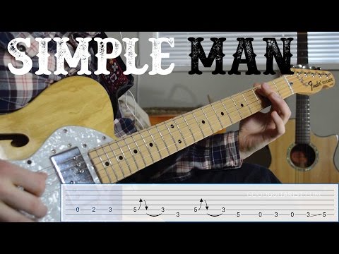 Learn the riff from "Simple Man" by Lynyrd Skynyrd - Quick, Easy Electric Guitar Tutorial