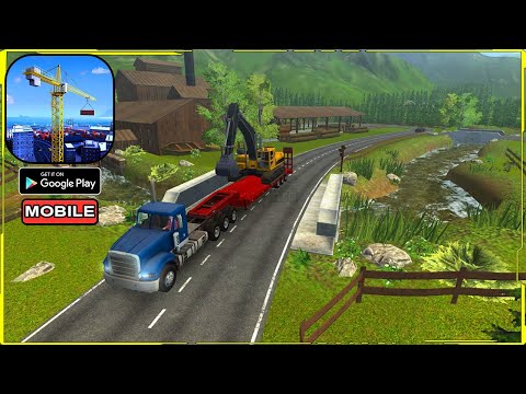 Excavator & Flatbed, Digging, Changing a Pipe & Leave Construction Site - YouTube