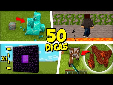 ✔️ 50 SURVIVAL TIPS in MINECRAFT SURVIVAL! - Learn to Play!