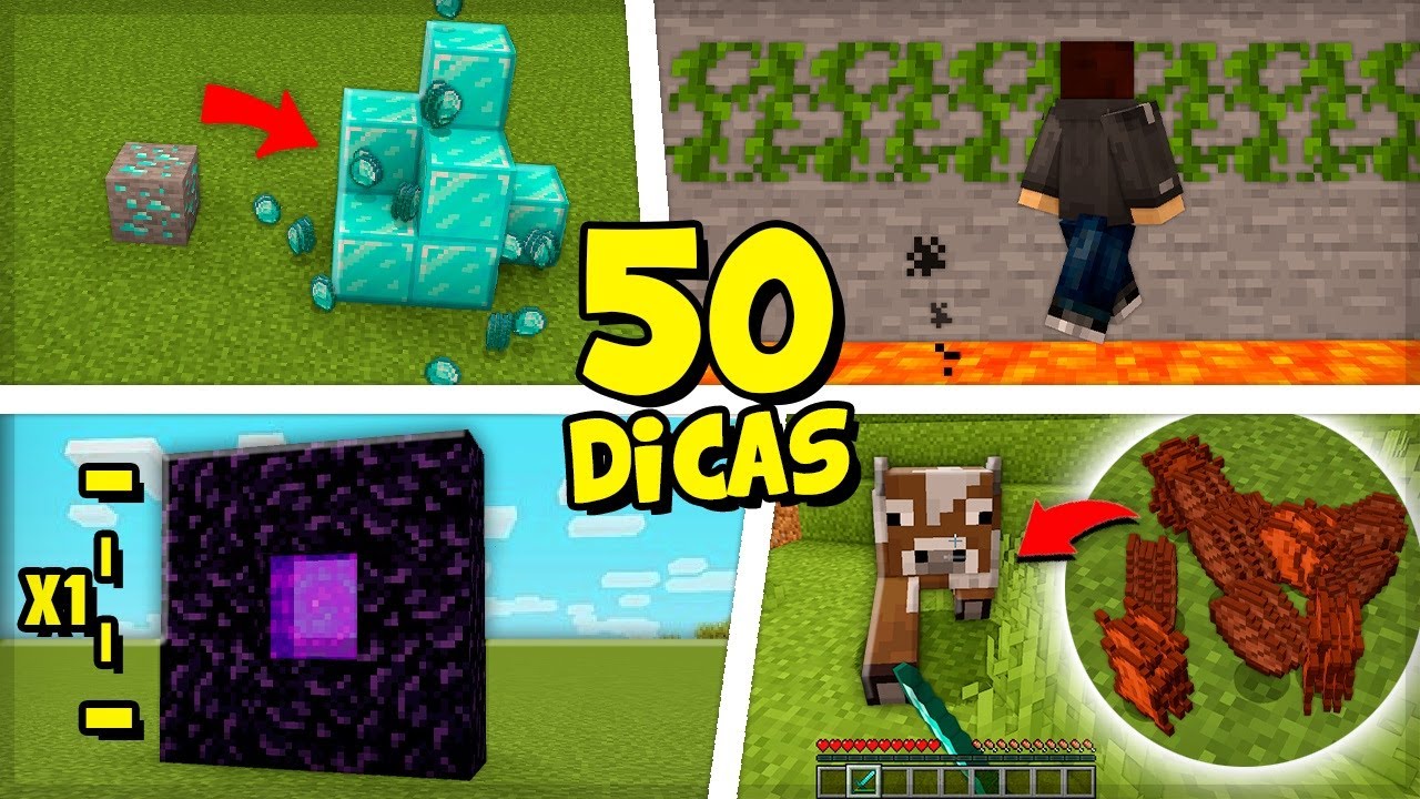 ✔️ 50 DICAS de SOBREVIVÊNCIA no MINECRAFT SURVIVAL! - Aprenda a Jogar!