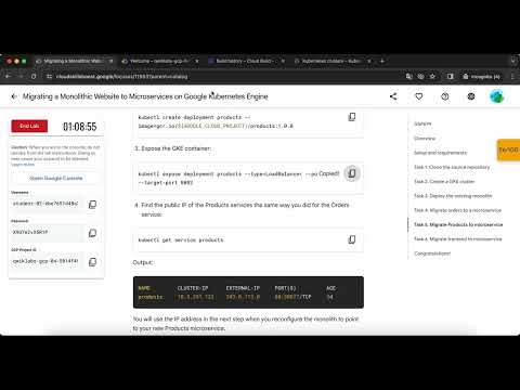 App Dev Deploying the Application into Kubernetes Engine Python GSP188