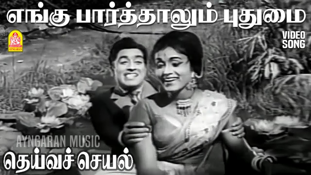 Engu Paarthalum Song Lyrics | Deiva Cheyal Tamil | T. M. Soundarajan, P. Susheela