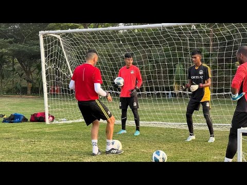 Goalkeeper training in Fortis FC Ltd. #football #footballchallenge #footballplayer