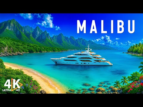 MALIBU, USA 4K UHD – Coastal Symphony of Nature’s Finest Creations with Relaxing Music