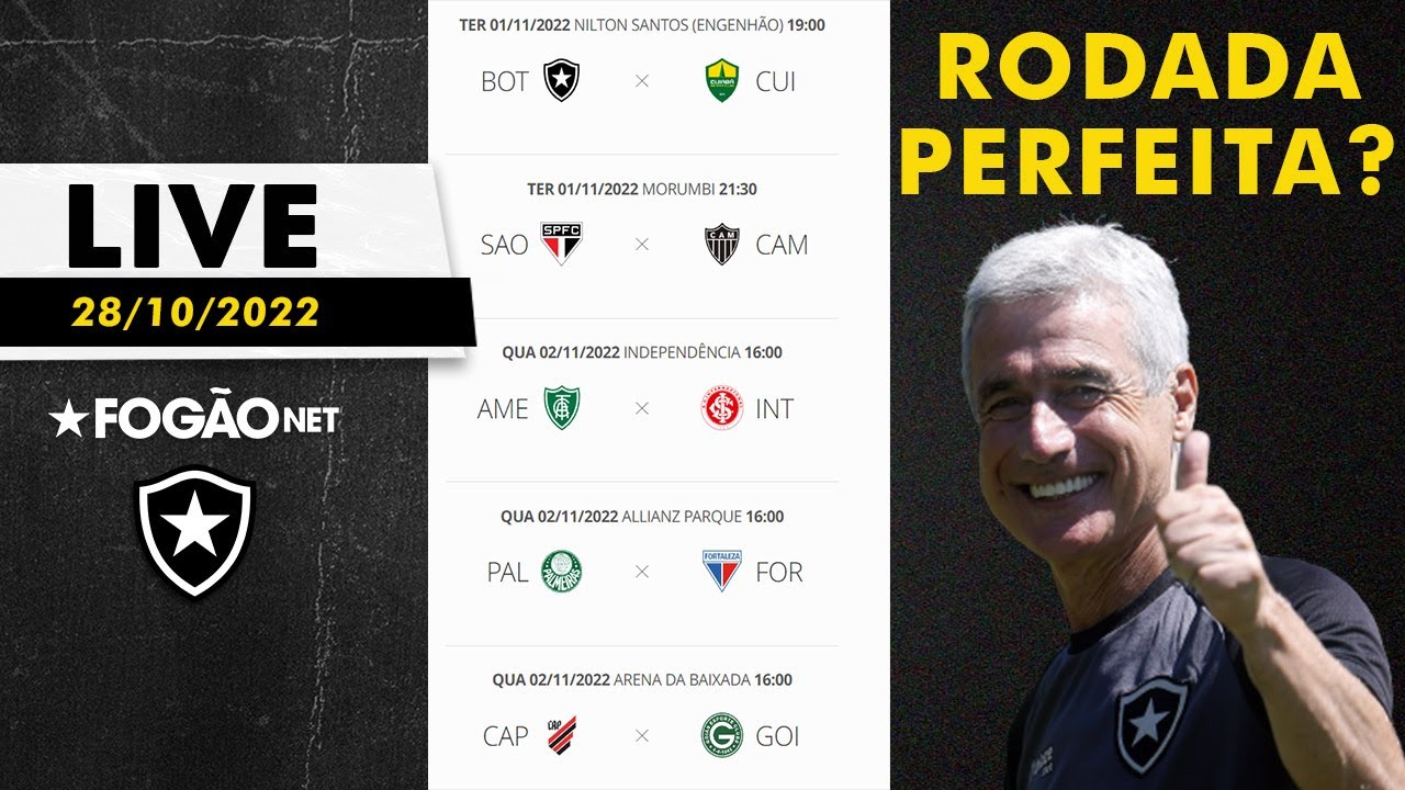 LIVE | Botafogo segue sonhando com vaga na Libertadores, e próxima rodada do Brasileirão promete