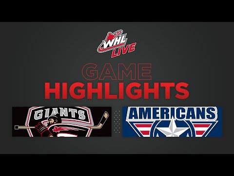 WHL Highlights: Giants (3) at Americans (2) OT - January 6, 2023