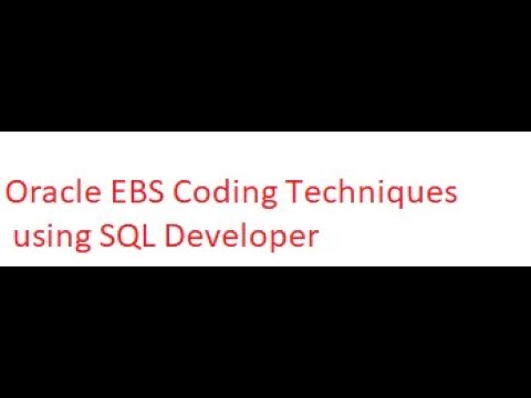 Oracle Ebs Coding Techniques Formatting In Sql Developer