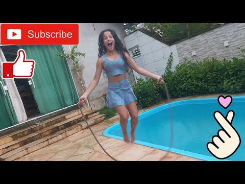 *Desafio do Pula corda na *piscina |FAMILIA LIMA BR ...