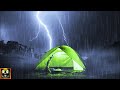 Heavy Rain On Tent And Thunderstorm Noises With Thunder And Lightning Sound Effects 12 Hours