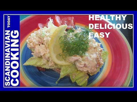 Smørrebrød How To Make An Salmon Salad Open Sandwich for lunch and supper