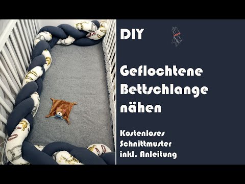 DIY geflochtene Bettschlange nähen - kostenlose Schnittanleitung