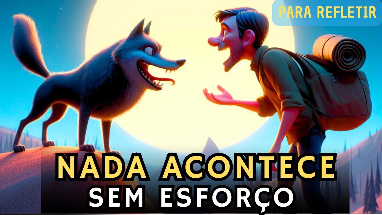 UMA LIÇÃO DE VIDA PARA O PREGUIÇOSO - O PREGUIÇOSO O SÁBIO E O LOBO