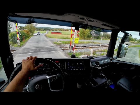 POV Driving Scania V8 590S - Bypass of a closed section of road E6