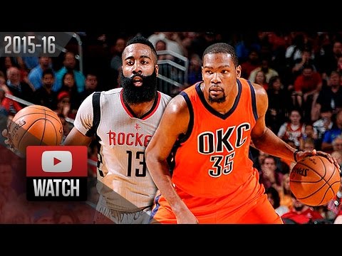 James Harden vs Kevin Durant CRAZY Duel Highlights (2016.04.03) Rockets vs Thunder - MUST Watch!