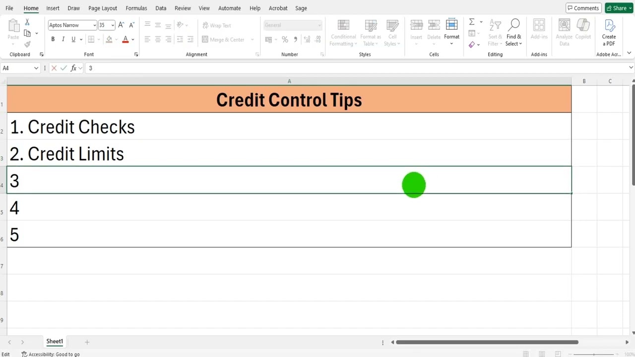 Top Tips for Credit Control