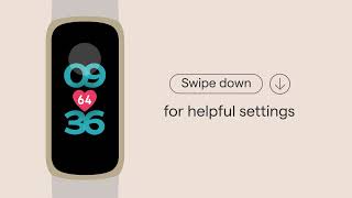 Fitbit Helpful settings on Fitbit Luxe anuncio