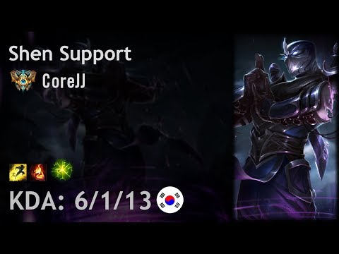 Shen Support vs Soraka - CoreJJ - KR Challenger Patch 8.5