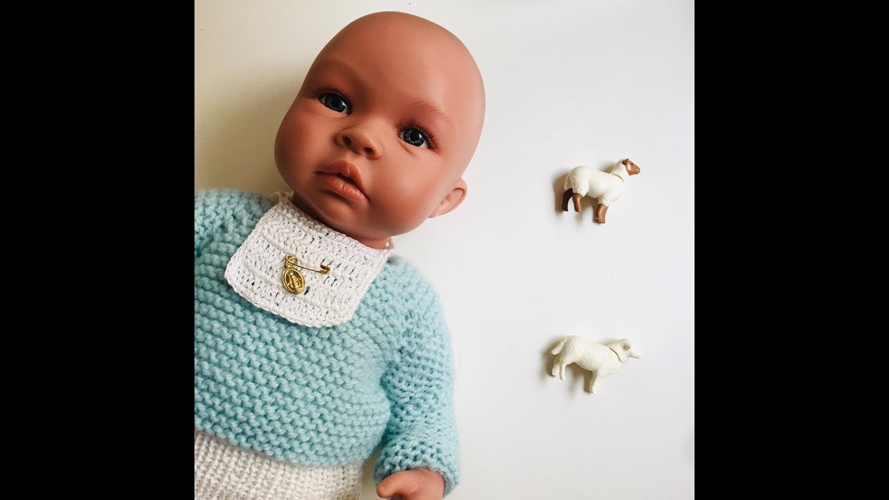 Tejer ropa Antonio Juan, muñeco reborn 42 cm a dos agujas