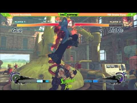 Summer Jam 9 - USF4 - Top 32 - Liquid Nuckledu (Guile) vs RB Snake Eyez (Evil Ryu)