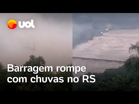 Inundação no Rio Grande do Sul: Novos vídeos mostram momento em que Barragem 14 de Julho rompe