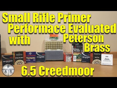 Small Rifle Primer Evaluation using 6.5 Creedmoor Peterson Brass