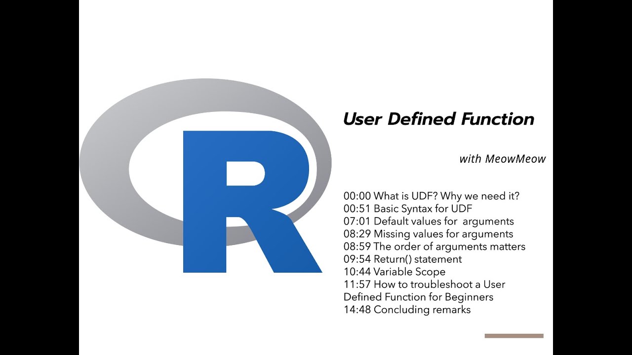 R Basics: User Defined Functions in R