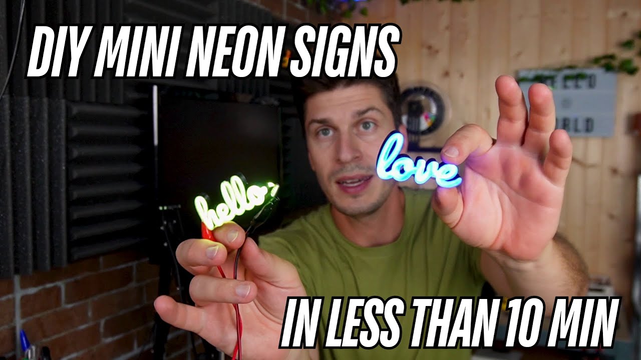 How to make a Mini Neon Sign with 3D Printing - Tutorial DIY