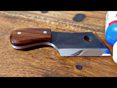 Knife Making- Neck Knife from an old leaf spring.