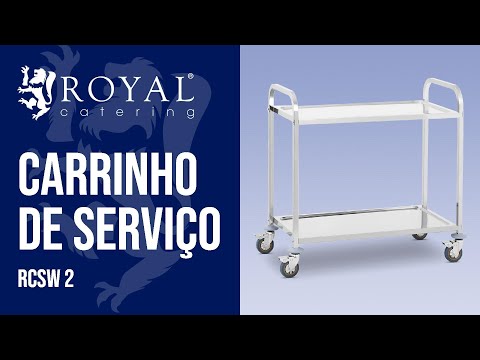 vídeo - Carrinho de serviço - 2 prateleiras - até 160 kg