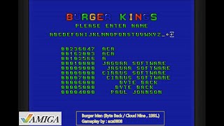 COMMODORE AMIGA # BURGER MAN (BYTE BACK / CLOUD NINE , 1991.) # 236.847 PTS. # GAMEPLAY VIDEO #