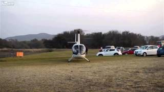 Вертолет порвал пропеллером электрические линии - Видео онлайн