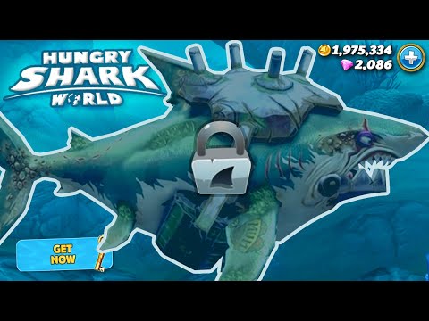 New VETERAN GREAT WHITE SHARK Unlocked!!! - Hungry Shark World | HD