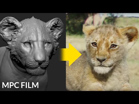 The Lion King VFX - Realistic Simba, Rafiki, & Pride Rock All Created in ZBrush - MPC, Disney