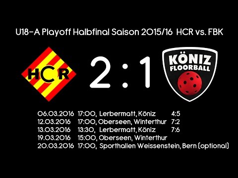 U18-A Playoff Halbfinal Saison 2015/16 Spiel 3 HCR vs. FBK
