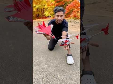 Rc Fighter jet with Remote Control Velocity helicopter 🚁 Flying Testing