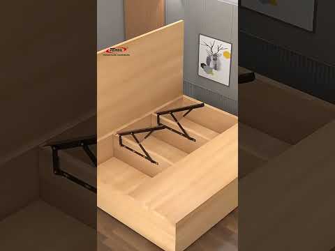 Hydraulic strut gas spring pull rod bed with hydraulic rod support rod #shorts #hardware