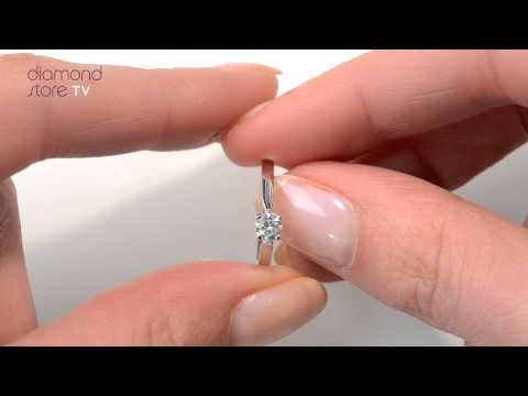 Grace 18K White Gold Diamond Engagement Ring 0.25CT-G-H/SI - UT27-47JUY