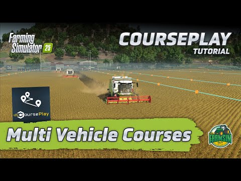 Creating Multiple Vehicle Courses - Courseplay Tutorial - FS25