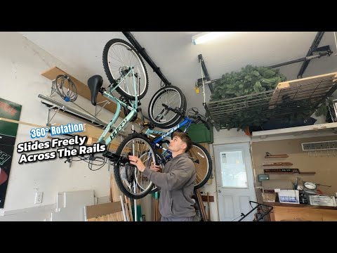 Sliding Ceiling Bike Rack With HandT