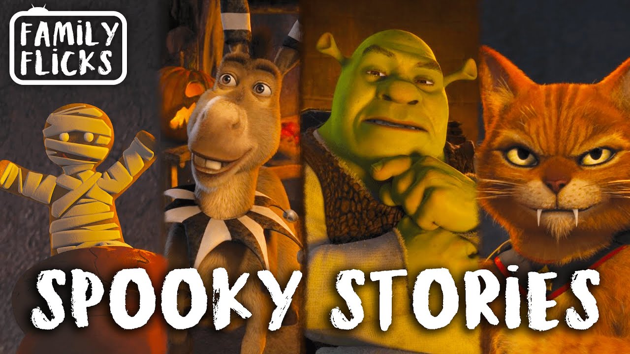 Spooky Stories (Shrek, Donkey, Puss N Boots & More) | Scared Shrekless (2010) | Family Flicks