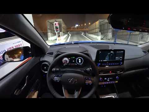 2021 Hyundai KONA facelift 1.6 T-GDi POV night drive