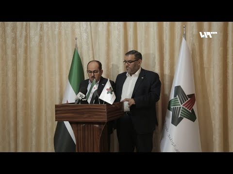 أول مؤتمر صحفي للائتلاف والحكومة المؤقتة في قرية عياشة بريف حلب