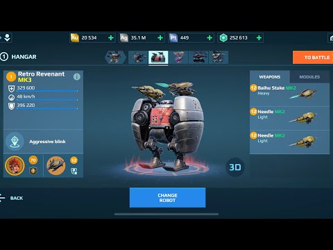 Revenant Stake Needle War Robots Gameplay