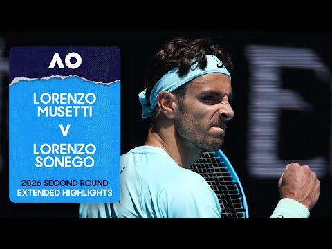 Lorenzo Musetti v Lorenzo Sonego Extended Highlights | Australian Open 2026 Second Round