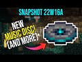 NEW MINECRAFT DISC Minecraft Snapshot 22w16a