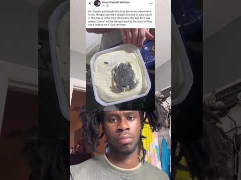 I literally just bought this blue bunny ice cream from hyvee. Morgan opened it tonight and